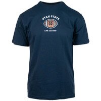 Utah State football life is good navy unisex t-shirt